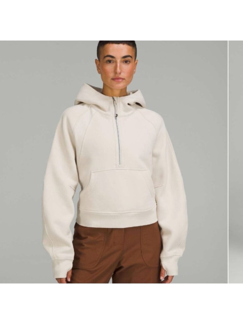 Lululemon Scuba Oversized Half-Zip Hoodie Natural Ivory